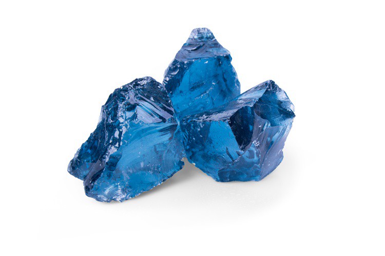 Gabionensteine - Glasbrocken - Glasbrocken royalblau 50-120 mm